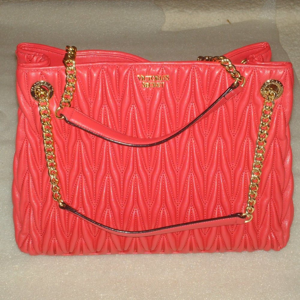 Victoria's Secret red quilted look handbag purse